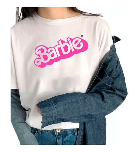 Remera Barbie Logo Lo Mejor Del Sitio - Adultos Y Niños #1