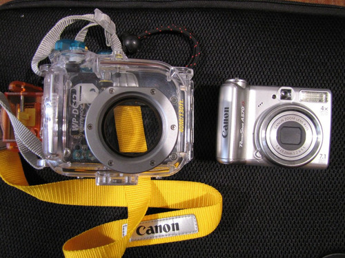 Camera Canon Powershot A570is & Case Wp-dc12 A Prova De Água