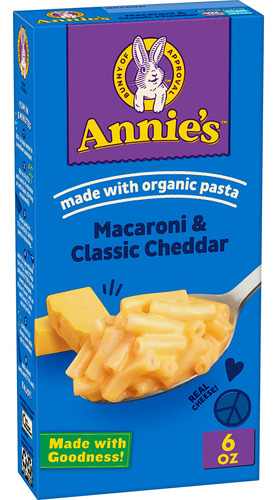 Annie's Pasta Con Forma De Conejito Macarrones Con Queso