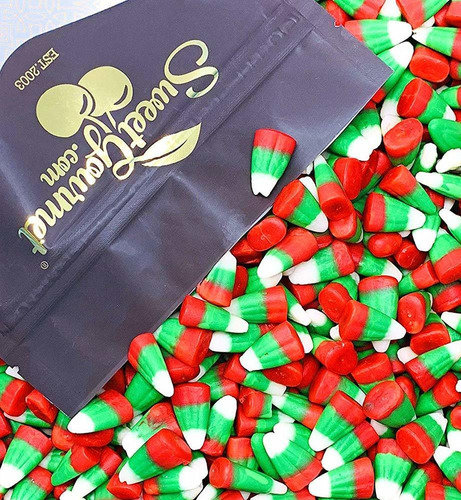 Sweetgourmet Holiday Candy Maíz Rojo, Blanco Y Verde | Maíz