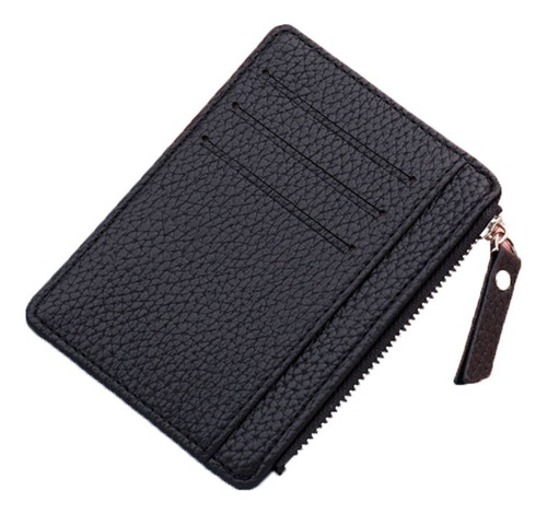 Cartera, Tarjetero, Bolsillo Con Cremallera, Unisex, Piel Si