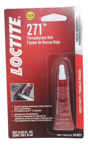 Trabador De Fuerza Alta Loctite 271 6 Ml