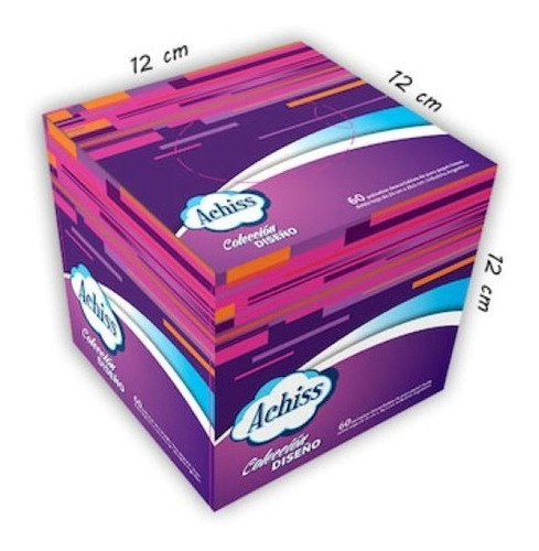 Pañuelos Descartables Papel Tissue Doble Hoja Achiss X 60 U Achiss Pañuelos Descartables en caja x 60 unidades