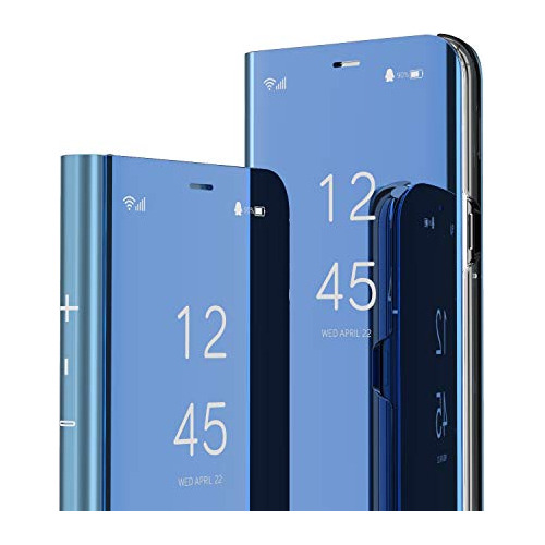 Funda Para Samsung Galaxy A51 5g Azul Mirror Pu