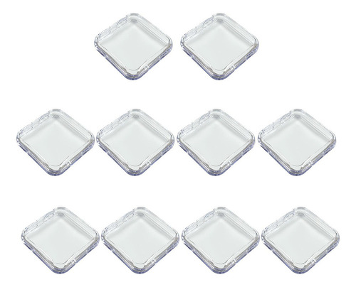 A Caja De Almacenamiento De Uñas Acrílica De 10 Piezas Claro