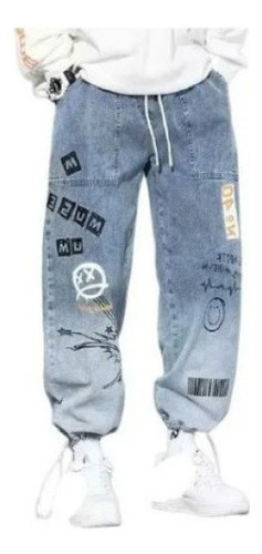 Pantalones Cargo De Mezclilla Hip Hop Para Hombre