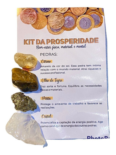 Kit Piedras Energeticas Prosperidad (4 Unidades X Kit) 