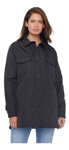 Chaqueta Mujer Quilt Negro Corona