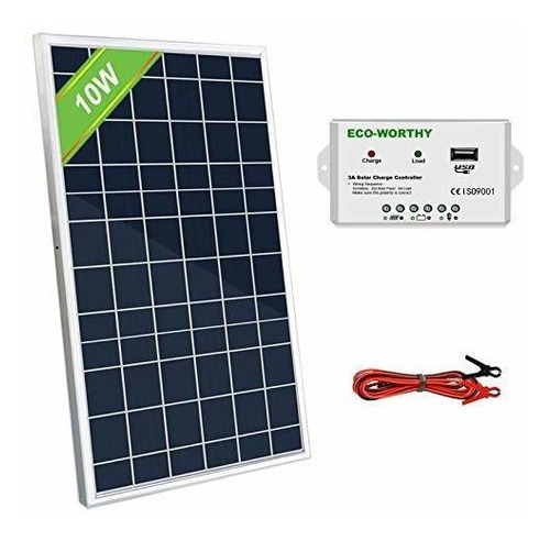 Kit De Panel Solar 10w Para Cargador De Batería