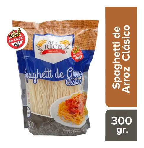 Fideos All Rice Spaghetti De Arroz 300gr.