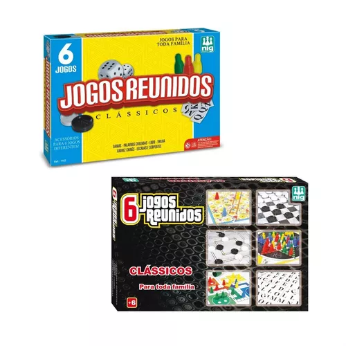 6 Jogos Classicos Tabuleiro Reunidos Dama Ludo Xadrez 6 Em 1