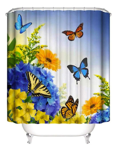 C Cortina De Ducha Shocur Con Diseño De Mariposa Monarca,