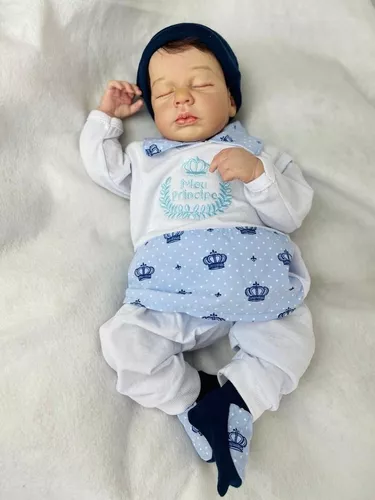 Bebê Reborn Menino Lou Lou Recém Nascido Silicone Banho - Ana