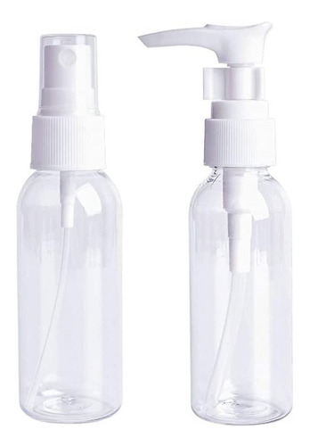 Pack De Botella + Atomizador Spray Transparentes