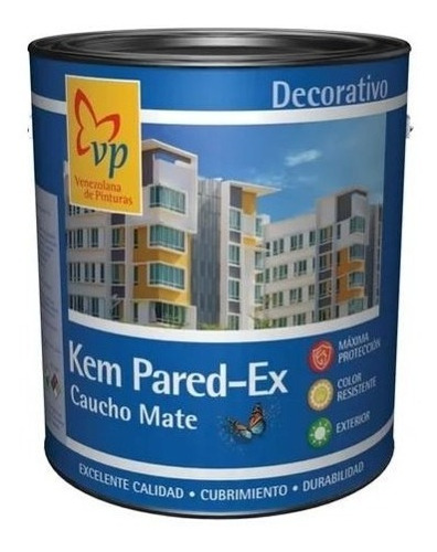 Pintura Caucho Mate Vp Kem Pared-ex Galón Tipo A