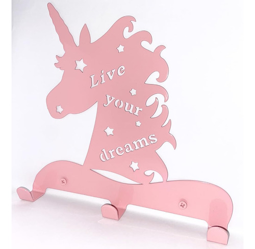 Ganchos De Pared De Unicornio Rosa Para Decoración De Dormit