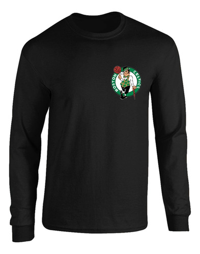 Boston Celtics  Camibuso Camiseta Manga Larga Hombre Pecho