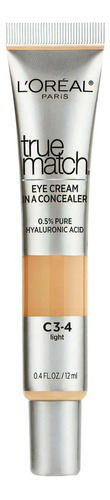 Creme Loreal True Match Para Os Olhos Em Um Corretivo Tom Light C3-4