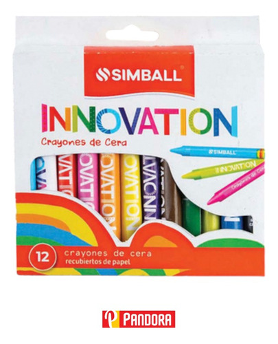 3 Cajas De Crayones Simball Innovation Jumbo X 12 Colores