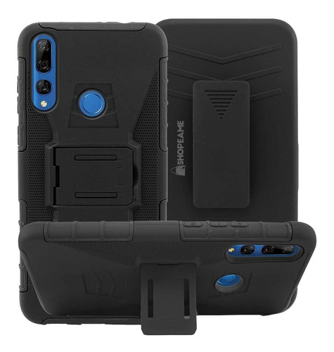Funda Huawei Mate Nova 4 5 Y6 Y7 Y9 2019 P30 Lite Uso Rudo + Mica Cristal