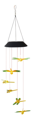 Carillones De Viento Solares Dragonfly, Led, Que Cambian De