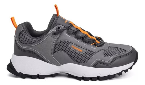 Zapatilla Topper Ever Gris Frost/ Naranja Oriole Talle 42