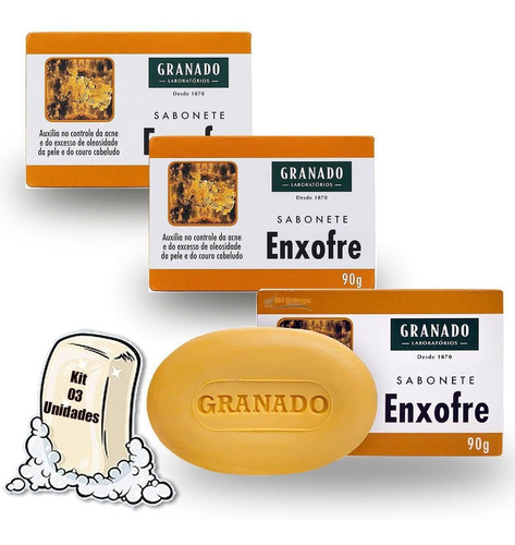 Kit Com 3 Sabonete Granado Enxofre 90g