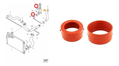 Sellos Resonador Admision Volvo S60 Xc70 Xc90 2.4d