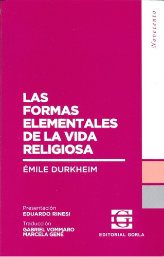 E. Durkheim - Las Formas Elementales De La Vida Religiosa