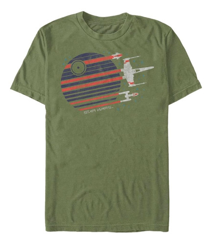 Star Wars Camiseta Rebel Flyby Para Hombre, Verde Militar, 3