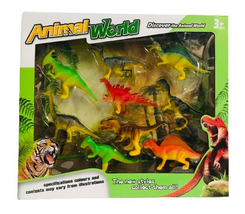 Set Dinosaurios X 9 En Caja Surtido New Ar1 51386 Ellobo