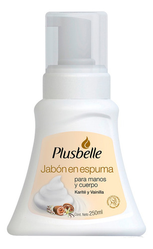 Jabón líquido Plusbelle Karité y Vainilla en botella 250 ml