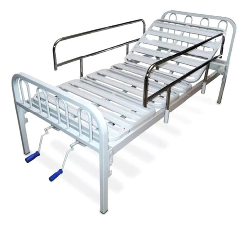 Cama Ortopedica Manual 3 Movimientos Con Barandas Cromadas