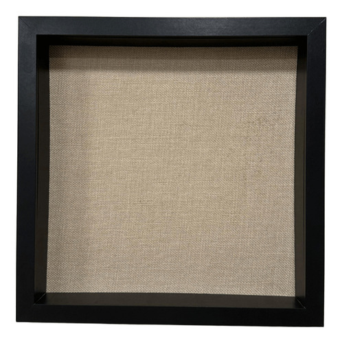 Portarretratos Marco 5cm Profundidad 40x40cm Madera Acrilico Color Negro Shadow