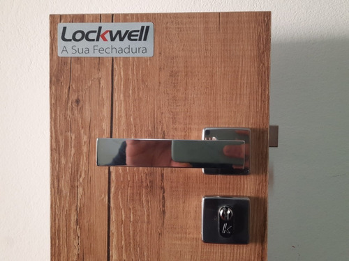 Fechadura Para Porta De Madeira Externa Cromado Lockwell