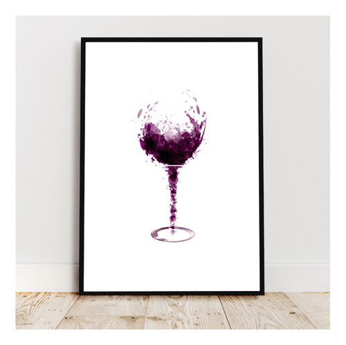 Cuadro - Cocina - Copa De Vino - 30x45