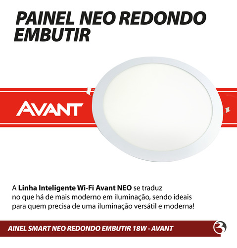 Kit 5 Painel Plafon Embutir Led Neo Google Alexa Echo Avant