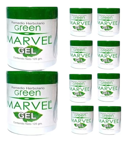 Gel Green Marvel 10 Pzas