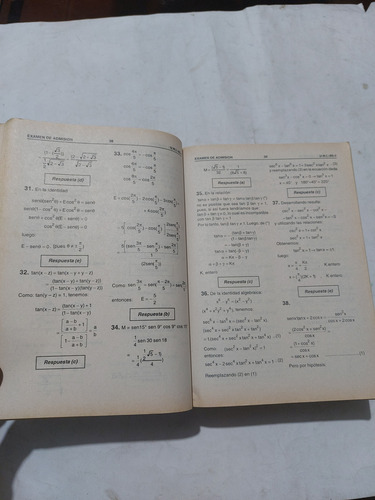 Libro De Examenes De Admision Uni 85 Al 98 (Usado)