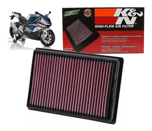 Imagem 1 de 5 de Filtro De Ar K&n Bmw S1000rr S1000r 2010 A 2019 Bm-1010