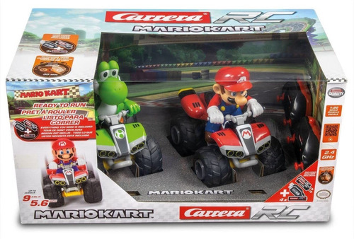 Carrera Rc Yoshi Y Mario Kart Quad A Control Remoto 1:20