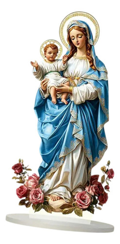 Letrero De La Santísima María Con El Niño Jesús,