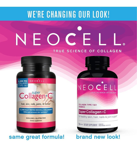 Colageno Tipo 1& 3 + Vitamin C Neocell Super Collagen 120 Cp