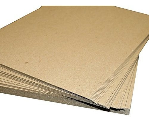 Papel Decorativo - Pack Of 50 8.5x11 Brown Chipboard Pads 22