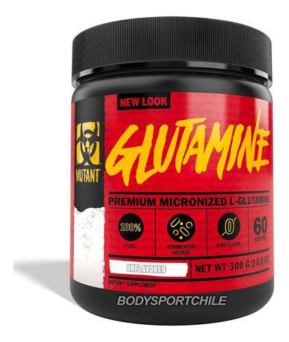 Glutamina En Polvo Mutant 300grs - 60 Serv Masa Muscular