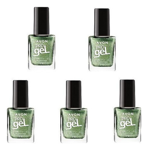 Kit 5 Avon Esmalte Pro Gel Cor E Brilho Vitória Régia - 9ml