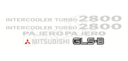 Kit Completo Adesivos Pajero 2800 Gls-b Em Cinza Claro 