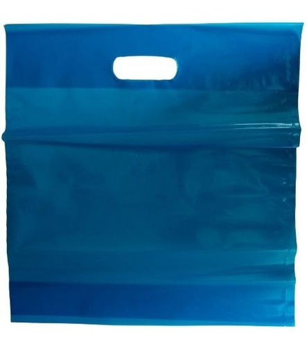 Bolsas Plasticas Tipo Boutique De 38x40 Color Azul Electrico