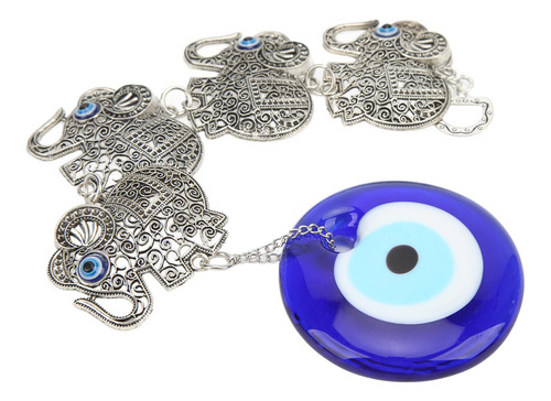 Adorno Para Colgar Coche Evil Eye, 4 Elefantes Huecos De Ale