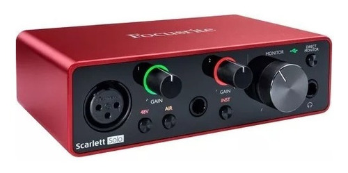 Focusrite Scarlett Solo 3nd Geração Interface Modelo Novo